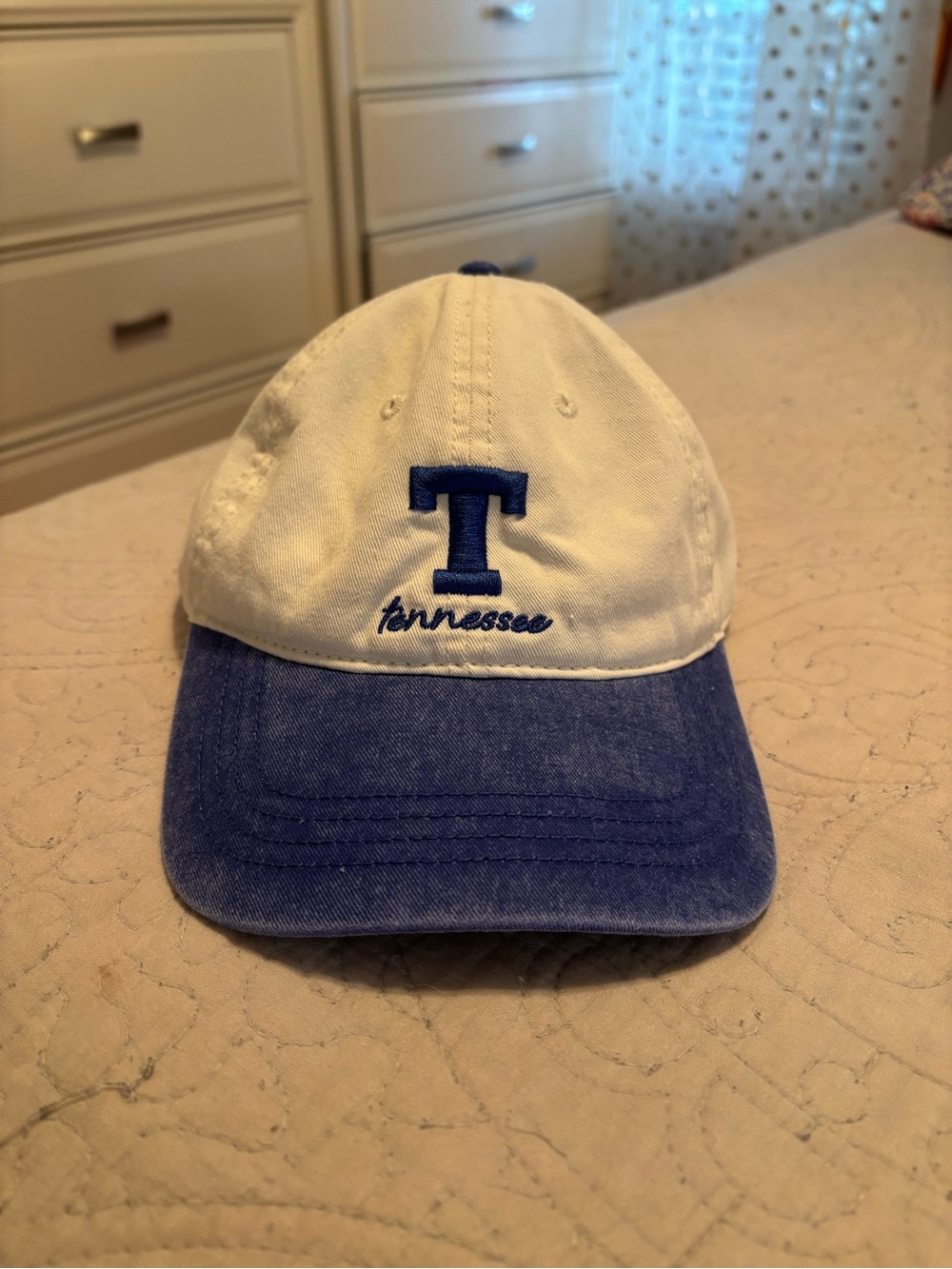 Home Free Ivory Baseball Cap with Navy Label